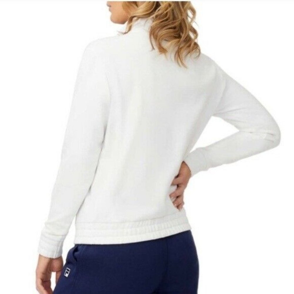 FILA Women's Large Logo Quarter Zip Pullover Sweat - Picture 3 of 4